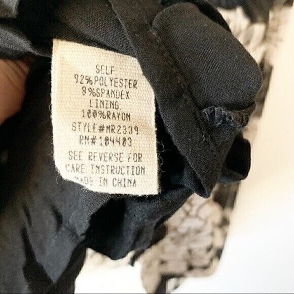 NEW Moon River Dress Size Small Women's Off Shoulder Floral Mini Black & White - Picture 5 of 7